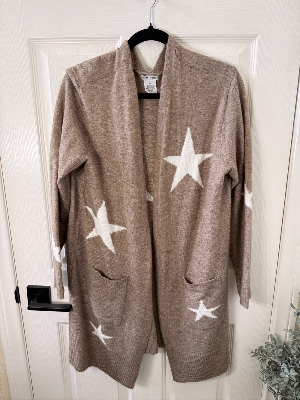 Sweet Romeo beige brown knit top